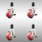 Service Caster 3 Inch 316SS Red Poly Swivel 1-5/8 Inch Expanding Stem Caster Set Brake SCC SCC-SS316EX20S314-PPUB-RED-TLB-158-4 - alternate 1